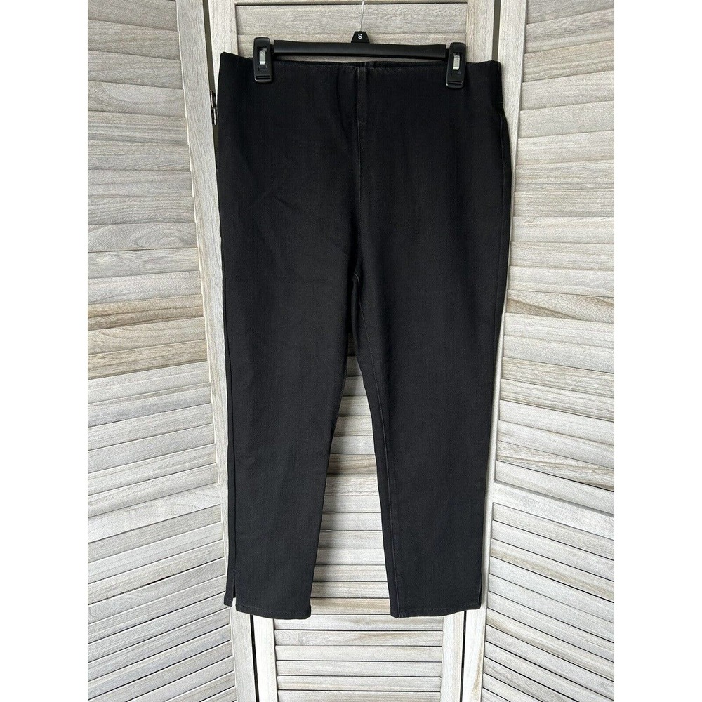 Soft Surroundings Jeans Women’s Medium Black Pull On Elastic Waist Stretch Jeans